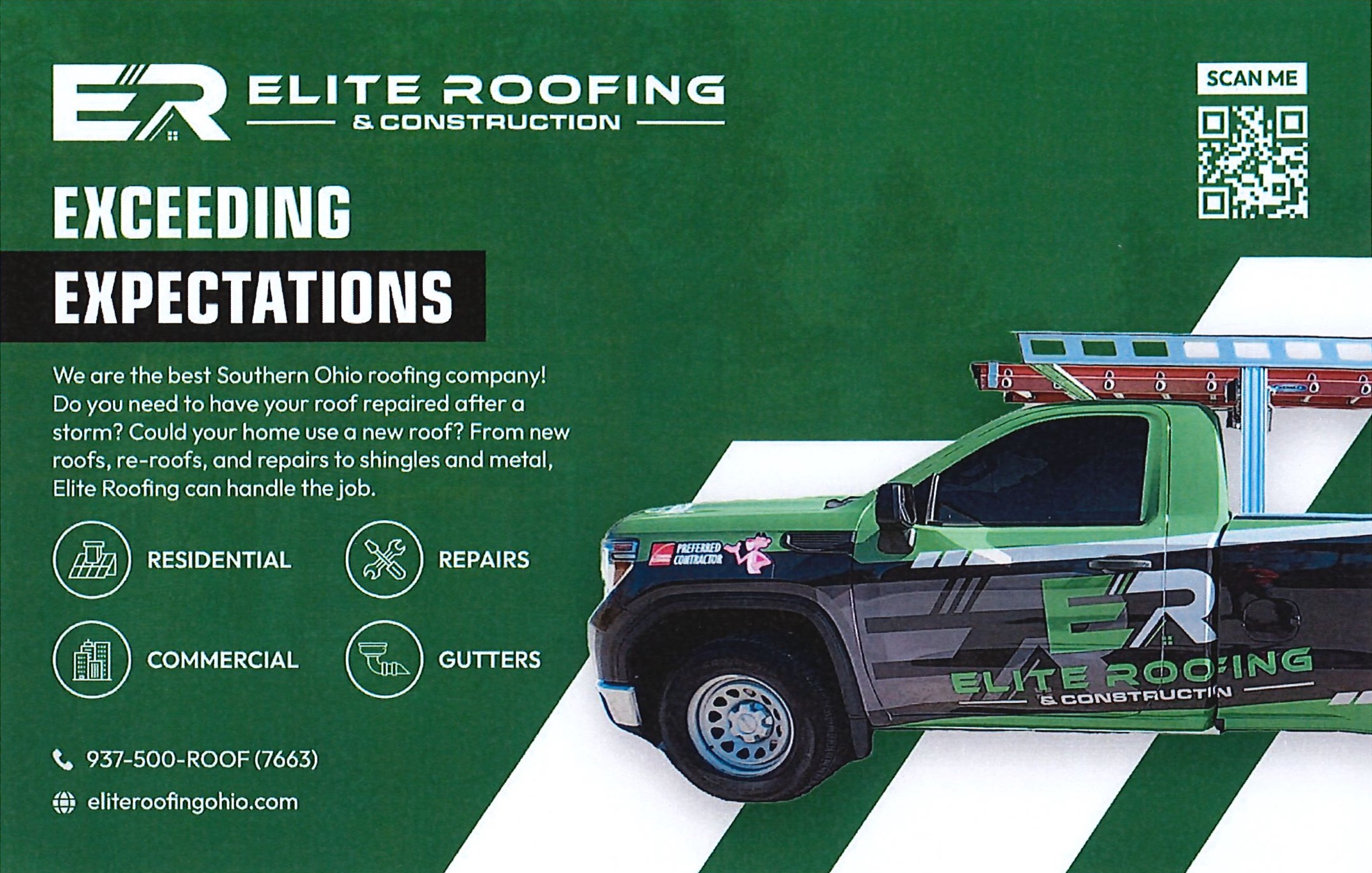 Elite Roofing & Construction Advertisement
