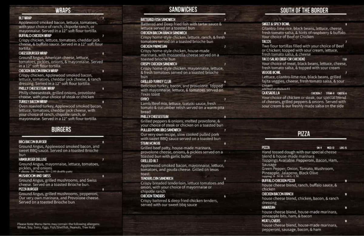 Lodge Restaurant - Angela's Curbside Menu Page 2